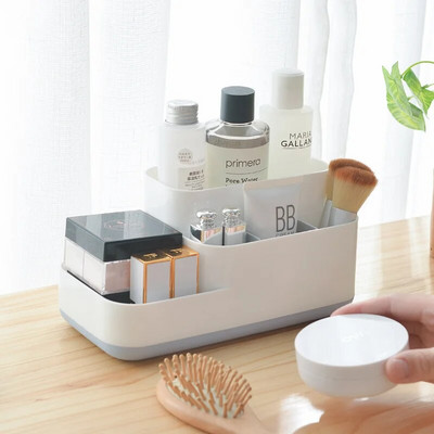 Plastic Makeup Organizer Μπάνιο Storage Box Καλλυντικό Organizer Επιφάνεια εργασίας γραφείου Make Up Κοσμήματα Storage Box Sundries Container