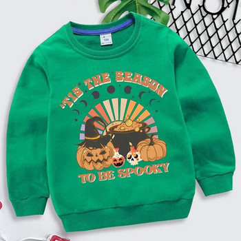 Halloween Hoodies Παιδικά Φθινοπωρινά Harajuku πουλόβερ Tis The Season To Be Spooky print Ρούχα για αγόρια Αστεία κολοκυθάκια κοριτσίστικα φούτερ