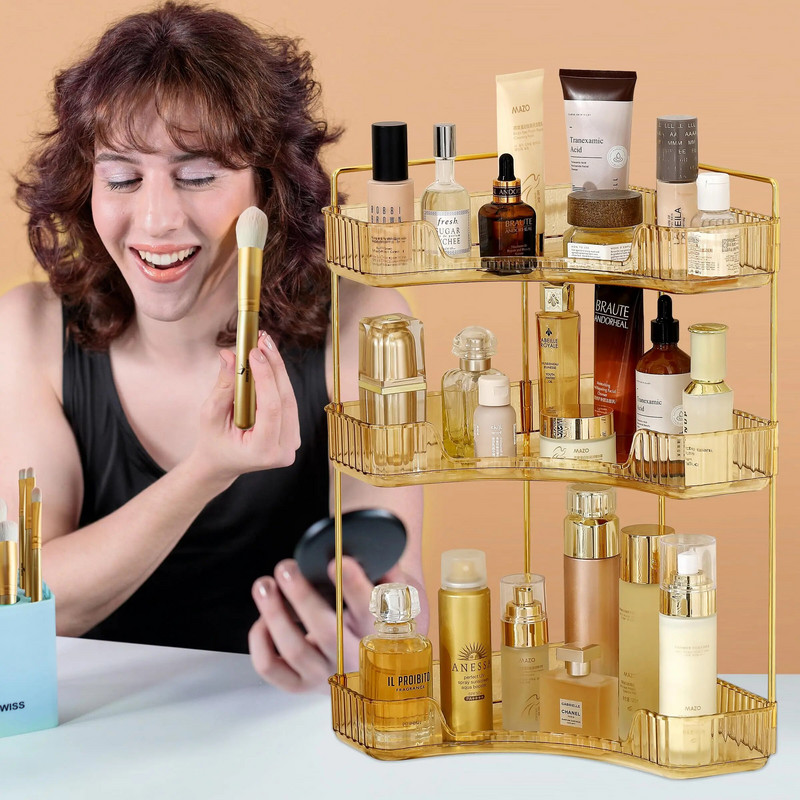 Vannitoa töölaudade riiul, nahahoolduse organiseerija parfüümihoidja kummuti jaoks, vannitoa lauaalus Cosmeti jaoks