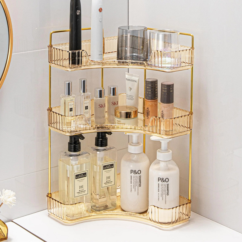 Vannitoa töölaudade riiul, nahahoolduse organiseerija parfüümihoidja kummuti jaoks, vannitoa lauaalus Cosmeti jaoks