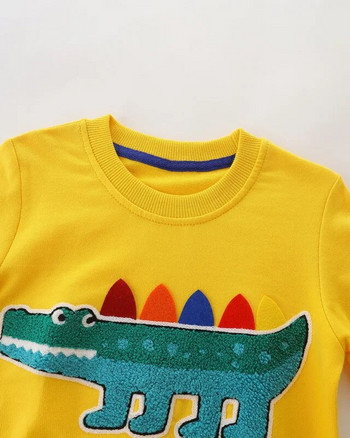 Little maven Суичъри за малки момчета за деца Дрехи Животни Крокодил Бродерия Детски дрехи Есенни връхни дрехи за момчета