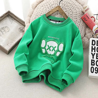 Vyriški megztiniai, 2022 m. pavasaris ir ruduo, rudenį, nauji berniukų marškinėliai Viduriniai ir dideli vaikams madingi drabužiai ilgomis rankovėmis