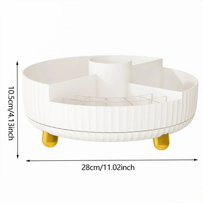 360 pöörlev kosmeetikatoodete hoiukarp, suure mahutavusega mitmekihiline meigivahend, eemaldatav pööratav lauaarvuti, läbipaistev