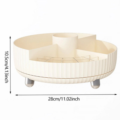 360 pöörlev kosmeetikatoodete hoiukarp, suure mahutavusega mitmekihiline meigivahend, eemaldatav pööratav lauaarvuti, läbipaistev