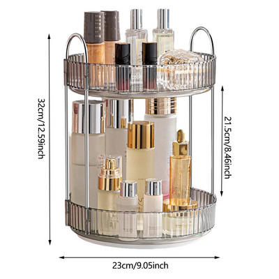 360 pöörlev kosmeetikatoodete hoiukarp, suure mahutavusega mitmekihiline meigivahend, eemaldatav pööratav lauaarvuti, läbipaistev
