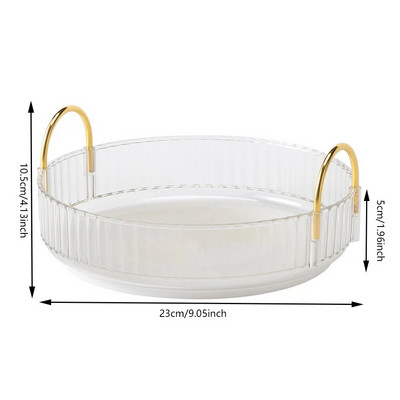 360 pöörlev kosmeetikatoodete hoiukarp, suure mahutavusega mitmekihiline meigivahend, eemaldatav pööratav lauaarvuti, läbipaistev