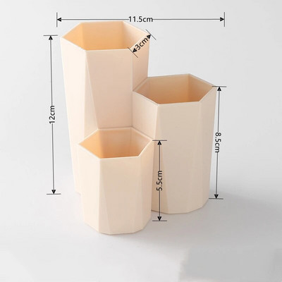 Organizatoriaus šepečiai laikiklis rašiklis Makiažo šepetėlis puodukas plastikinis laikymo indelis kosmetikai medvilniniai tamponai rūbų pieštukų organizatorius