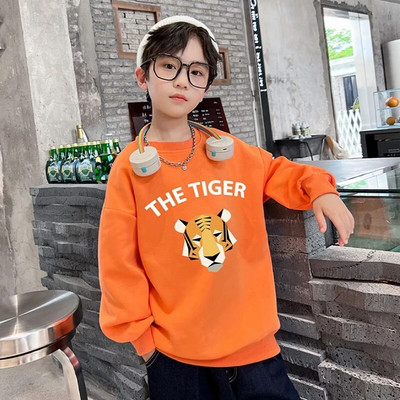 Berniukų megztinis pavasario ir rudens stilius Naujas vidutinio dydžio vaikiški rudeniniai viršutiniai berniukų rudeniniai marškinėliai Madingi ir madingi