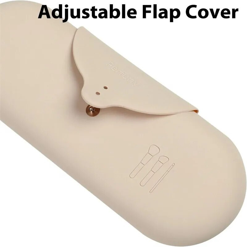 Θήκη για βούρτσα μακιγιάζ ταξιδιού Φορητή αγκράφα για τσάντα μακιγιάζ από σιλικόνη Μαλακή κομψή αδιάβροχη θήκη για εργαλεία μακιγιάζ