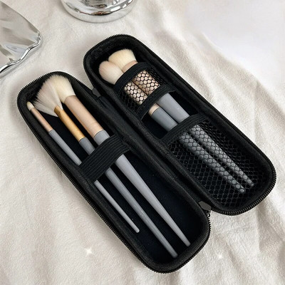 Female Makeup Brush Case, Lipstick Door Cosmetic Pen Organizer Case Zipper Long Strip Eva