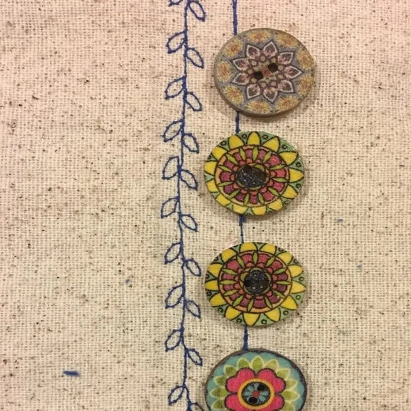 100 tk ümmargused kahe auguga vintage nööbid 15 mm riiete kaunistamiseks segavärvilised puidust nööbid DIY õmblustarbed