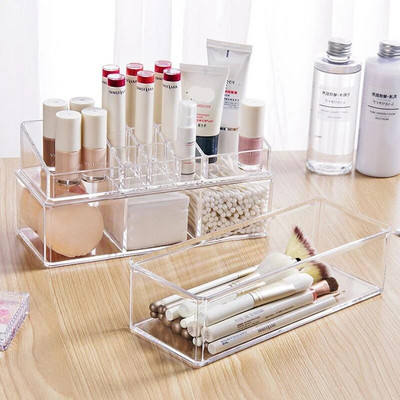 Acrylic Make Up Organizer Combinable Transparent Makeup Organizer Storage Box Cosmetic Organizer Drawers Organize Home storage