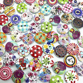 30 komada Okruglo dugme od 15 mm s monogramom Karirano dugme s božićnim prugama Love Scrapbooking za vjenčanje Dodaci za šivanje