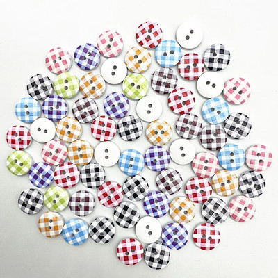 30 komada Okruglo dugme od 15 mm s monogramom Karirano dugme s božićnim prugama Love Scrapbooking za vjenčanje Dodaci za šivanje