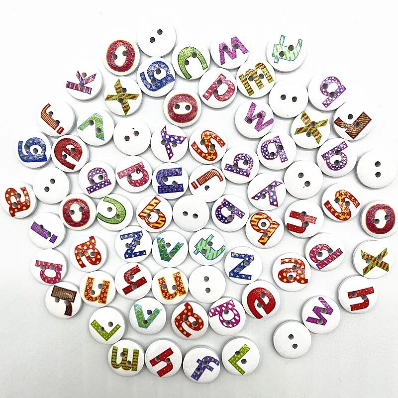 30 komada Okruglo dugme od 15 mm s monogramom Karirano dugme s božićnim prugama Love Scrapbooking za vjenčanje Dodaci za šivanje