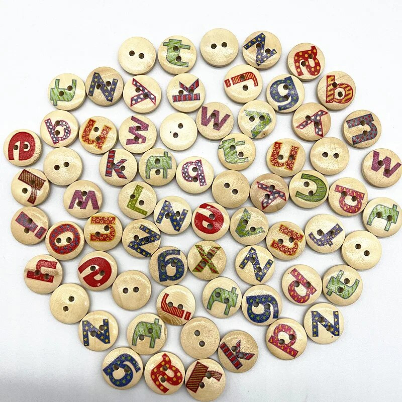 30 komada Okruglo dugme od 15 mm s monogramom Karirano dugme s božićnim prugama Love Scrapbooking za vjenčanje Dodaci za šivanje