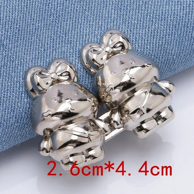 2kom medvjeđeg oblika s podesivim gumbom za traperice, kopčom oko struka, produžetkom za hlače, zamjenskim iglama za pričvršćivanje traperica