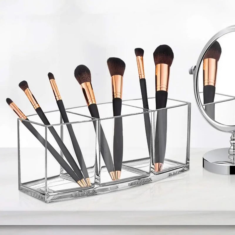 Akrilo kosmetikos laikymo dėžutė makiažo šepetėlio laikiklis lūpų dažų antakių pieštukas vonios kambario laikymo stendas deimantas
