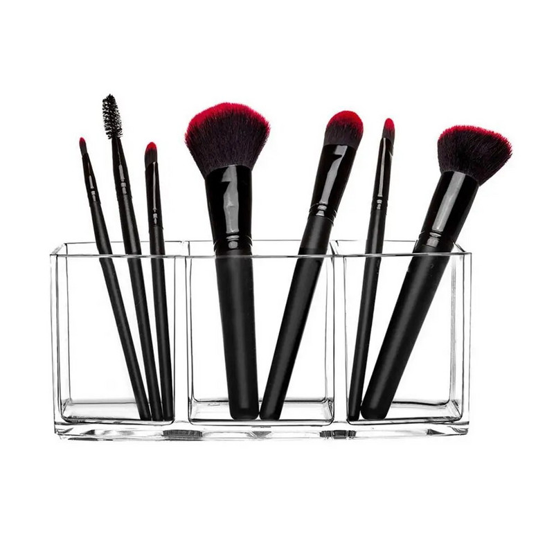Akrilo kosmetikos laikymo dėžutė makiažo šepetėlio laikiklis lūpų dažų antakių pieštukas vonios kambario laikymo stendas deimantas
