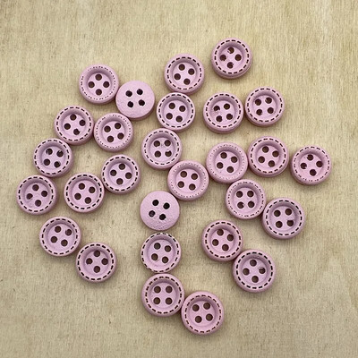 Uued 50 tk 10 mm 4 auguga mini värvinööbid Täpiline niit puidust nööbid rõivatarvikud, pulmakaunistused, õmblustarvikud