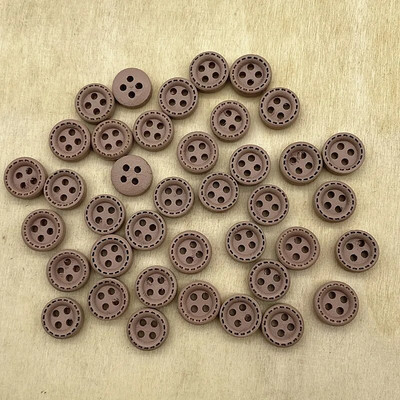 Uued 50 tk 10 mm 4 auguga mini värvinööbid Täpiline niit puidust nööbid rõivatarvikud, pulmakaunistused, õmblustarvikud