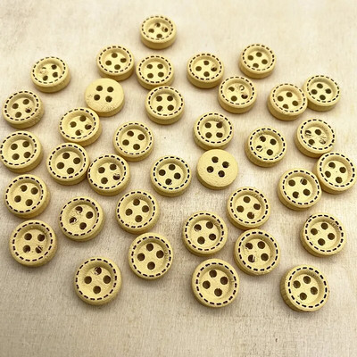 Uued 50 tk 10 mm 4 auguga mini värvinööbid Täpiline niit puidust nööbid rõivatarvikud, pulmakaunistused, õmblustarvikud