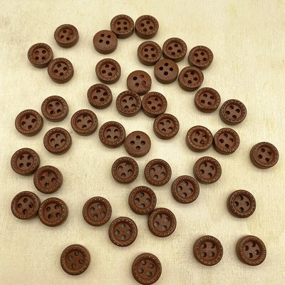 Uued 50 tk 10 mm 4 auguga mini värvinööbid Täpiline niit puidust nööbid rõivatarvikud, pulmakaunistused, õmblustarvikud