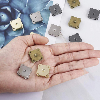 10/8 комплекта магнитно копче Метален цвят на слива Пришити копчета Закопчалки за портмонета Дамска чанта Дрехи Направи си сам Аксесоари