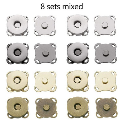 10/8 komplekti magnetnööbiga metallist ploomiõis õmmelda nööpnööbid Kinnitused rahakottide jaoks Käekott Riided DIY Aksessuaarid