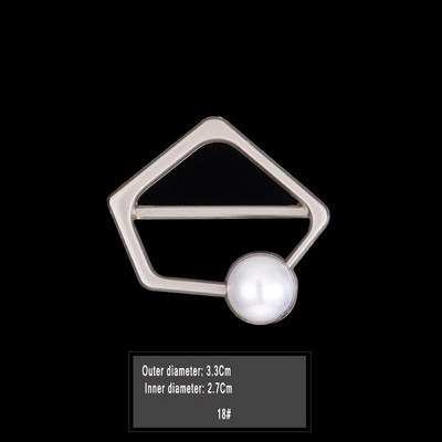 Uus mood nurga alläär talje sõlmitud prossid Kristallpärlmetallist Hijab Sall Ring Nööpsärk T-särk Fikseeritud pandlaga aksessuaarid