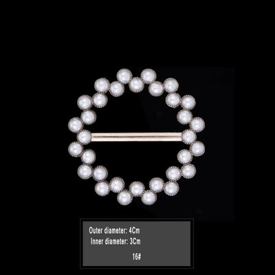 Uus mood nurga alläär talje sõlmitud prossid Kristallpärlmetallist Hijab Sall Ring Nööpsärk T-särk Fikseeritud pandlaga aksessuaarid