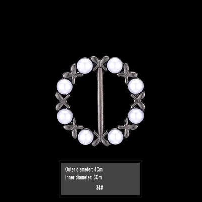 Uus mood nurga alläär talje sõlmitud prossid Kristallpärlmetallist Hijab Sall Ring Nööpsärk T-särk Fikseeritud pandlaga aksessuaarid