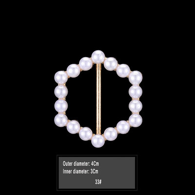 Uus mood nurga alläär talje sõlmitud prossid Kristallpärlmetallist Hijab Sall Ring Nööpsärk T-särk Fikseeritud pandlaga aksessuaarid