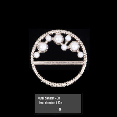 Uus mood nurga alläär talje sõlmitud prossid Kristallpärlmetallist Hijab Sall Ring Nööpsärk T-särk Fikseeritud pandlaga aksessuaarid