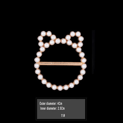 Uus mood nurga alläär talje sõlmitud prossid Kristallpärlmetallist Hijab Sall Ring Nööpsärk T-särk Fikseeritud pandlaga aksessuaarid