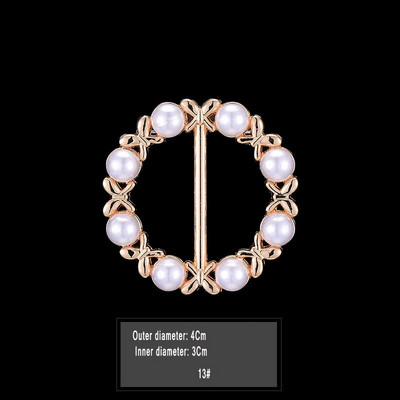 Uus mood nurga alläär talje sõlmitud prossid Kristallpärlmetallist Hijab Sall Ring Nööpsärk T-särk Fikseeritud pandlaga aksessuaarid