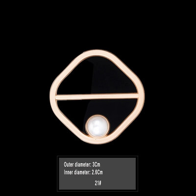 Uus mood nurga alläär talje sõlmitud prossid Kristallpärlmetallist Hijab Sall Ring Nööpsärk T-särk Fikseeritud pandlaga aksessuaarid