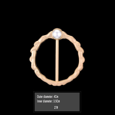 Uus mood nurga alläär talje sõlmitud prossid Kristallpärlmetallist Hijab Sall Ring Nööpsärk T-särk Fikseeritud pandlaga aksessuaarid