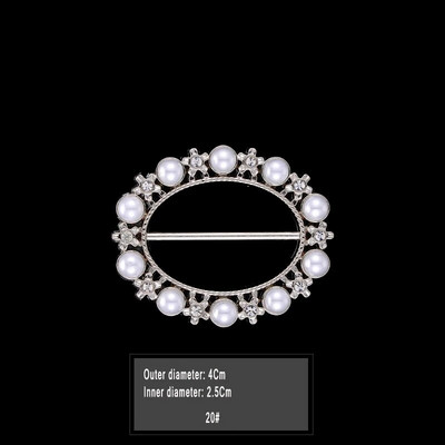 Uus mood nurga alläär talje sõlmitud prossid Kristallpärlmetallist Hijab Sall Ring Nööpsärk T-särk Fikseeritud pandlaga aksessuaarid