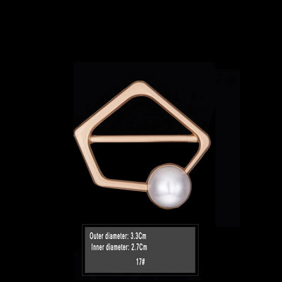 Uus mood nurga alläär talje sõlmitud prossid Kristallpärlmetallist Hijab Sall Ring Nööpsärk T-särk Fikseeritud pandlaga aksessuaarid