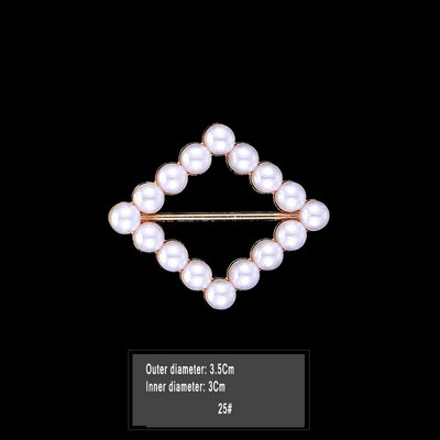 Uus mood nurga alläär talje sõlmitud prossid Kristallpärlmetallist Hijab Sall Ring Nööpsärk T-särk Fikseeritud pandlaga aksessuaarid