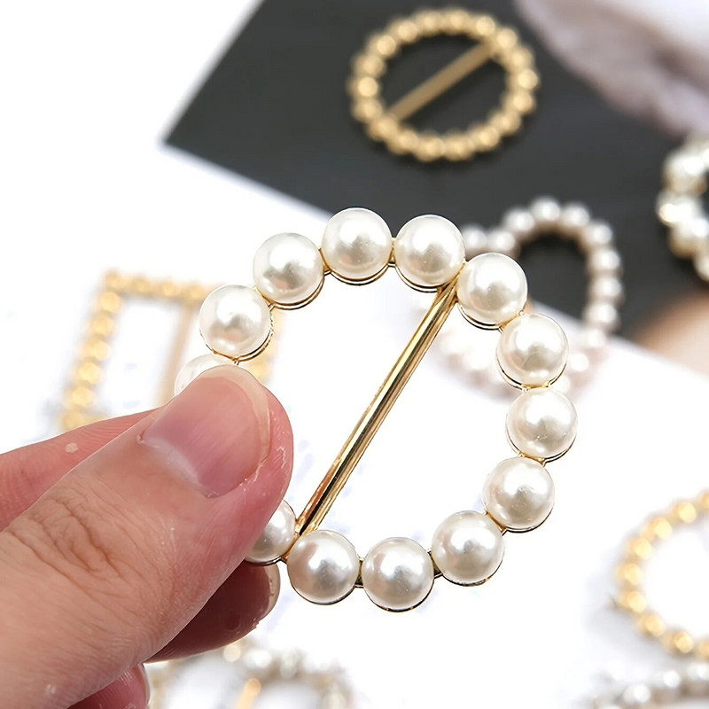 Uus mood nurga alläär talje sõlmitud prossid Kristallpärlmetallist Hijab Sall Ring Nööpsärk T-särk Fikseeritud pandlaga aksessuaarid