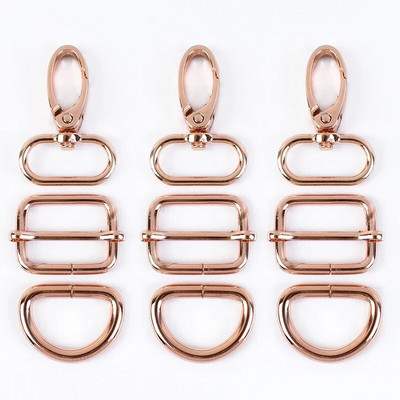 2 komplekti 16-38 mm metallist pandlad karabiin konks D rõngas koti rihm rihm Reguleerige liugur Koera kaelarihma klamber DIY riistvara koti tarvikud