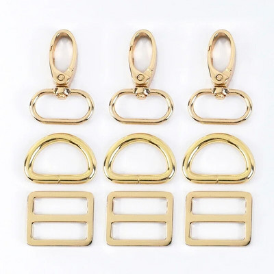 2 komplekti 16-38 mm metallist pandlad karabiin konks D rõngas koti rihm rihm Reguleerige liugur Koera kaelarihma klamber DIY riistvara koti tarvikud