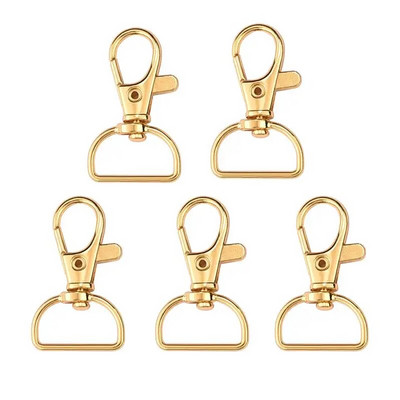 5 τεμάχια περιστρεφόμενα κουμπώματα με κορδόνια D rings Snap άγκιστρα Κλιπ μπρελόκ Άγκιστρο Μεταλλικά κουμπώματα με νύχια αστακού για ράψιμο χειροτεχνίας με μπρελόκ