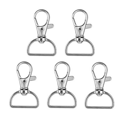 5 τεμάχια περιστρεφόμενα κουμπώματα με κορδόνια D rings Snap άγκιστρα Κλιπ μπρελόκ Άγκιστρο Μεταλλικά κουμπώματα με νύχια αστακού για ράψιμο χειροτεχνίας με μπρελόκ