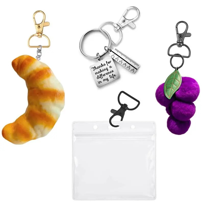 5 τεμάχια περιστρεφόμενα κουμπώματα με κορδόνια D rings Snap άγκιστρα Κλιπ μπρελόκ Άγκιστρο Μεταλλικά κουμπώματα με νύχια αστακού για ράψιμο χειροτεχνίας με μπρελόκ