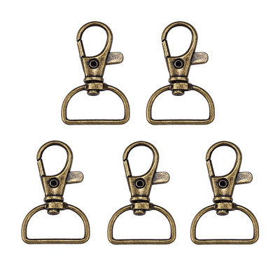 5 tk D-rõngastega pööratavad klambrid Paelad, nööpnõelad, võtmehoidja klambrikonks, metallist homaarist küünarnõelad võtmehoidjate meisterdamiseks õmblemiseks