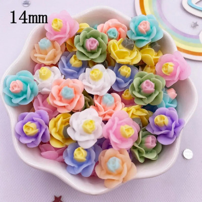 50 tk 14 mm vaiguga 3D värvilised hommikuhiilgus lilled kalliskivid lameda seljaga kujukesed Väljalõigete album Pulmad Aplikatsioonid Kodukaunistused Käsitöö L708