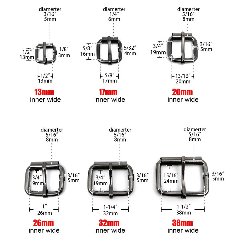 Metalinės aukštos kokybės storintos odos rankinės kuprinės batų diržo diržo tinklelio reguliavimo ritinėlio kaiščio sagties užsegimo stačiakampio žiedo taisymas